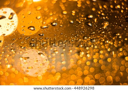 abstract Blurred light and rain drop  Background 