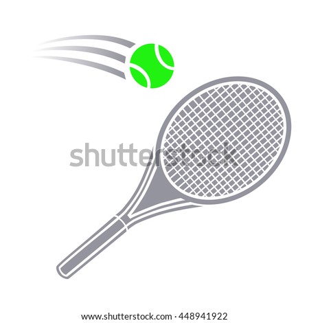 Illustration on theme big colored kit racket sport accessories, ball for tennis. Sport consisting of collection racket to game tennis, good ball. Ball and racket it sport equipment from tennis.