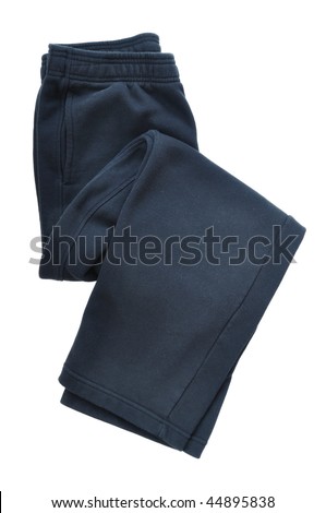 Black Sweatpants Isolated on a White Background Royalty-Free Stock Photo #44895838