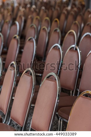 Place a row of chairs in the shade for the Training Seminar.