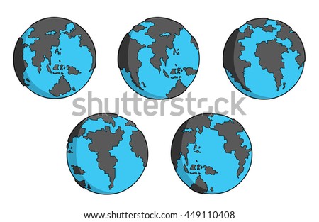 black and blue earth movement set