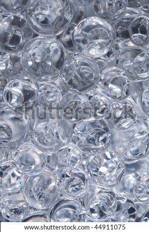 Transparent bubbles in water