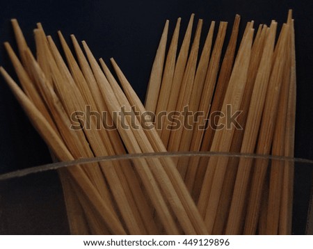 Close up image of Bamboo toothpicks