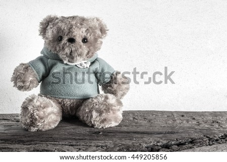 Vintage ,Toys teddy bears wearing shirts.