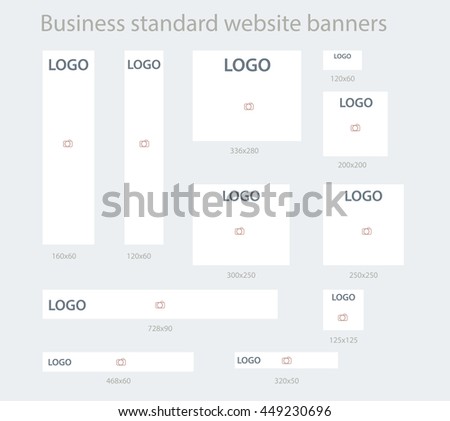 Business standard website banners template set
