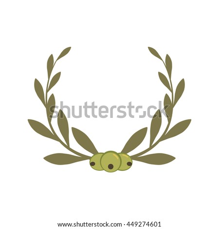 Organic and healthy food concept represented by olive fruit icon. isolated and flat illustration 