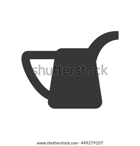Gardening concept represented by watering can tool icon. isolated and flat illustration 