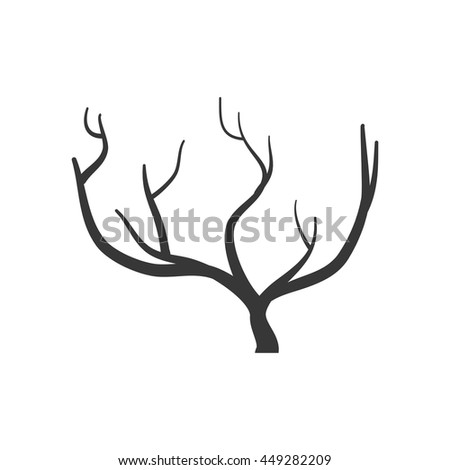 Nature and plant concept represented by dry tree icon. isolated and flat illustration 