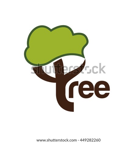 Nature and plant concept represented by tree icon. isolated and flat illustration 