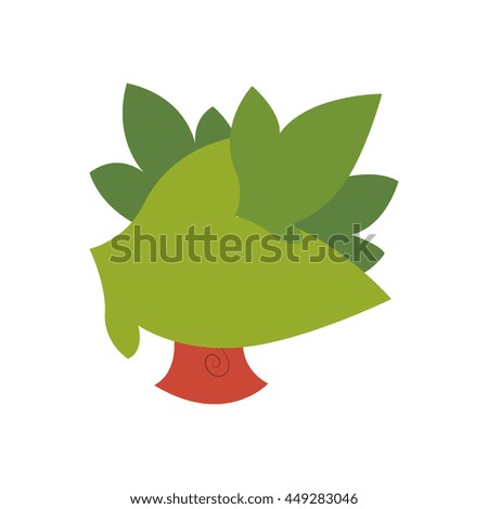 Nature and eco concept represented by tree icon. isolated and flat illustration 