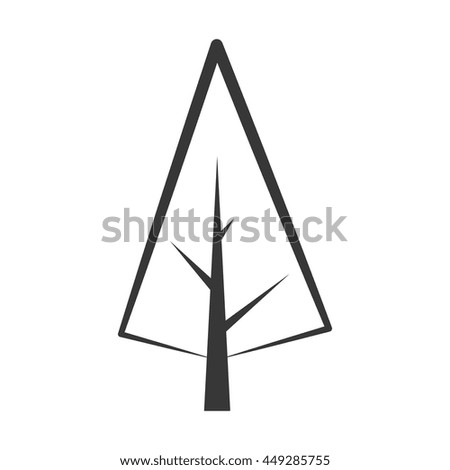nature concept represented by tree  icon. isolated and flat illustration 