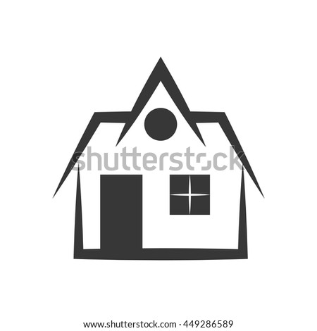 Building concept represented by house  icon. isolated and flat illustration 