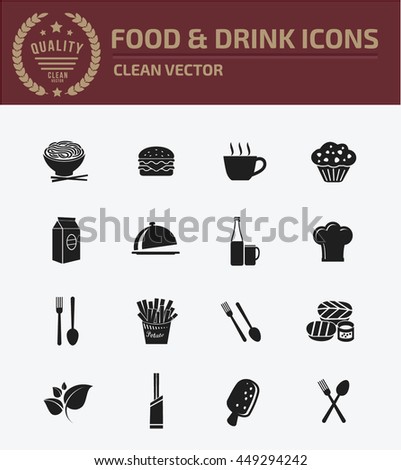 Food icon,drink icon set,vector