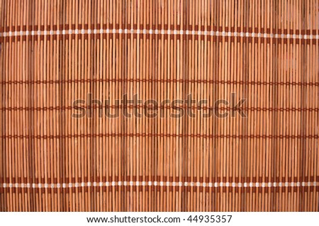 High resolution image of a bamboo mat, top view