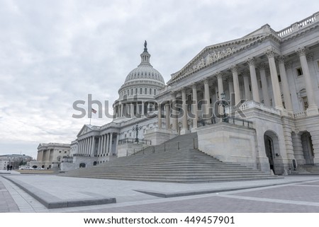 Washington DC US Capitol Building East Facing Royalty-Free Stock Photo #449457901