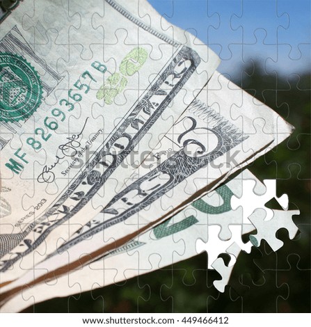 Money Puzzle ( Master How Money Works ) Stock Photo High Quality 