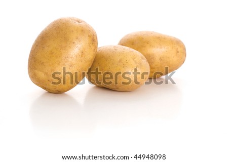 raw potato isolated on white background Royalty-Free Stock Photo #44948098