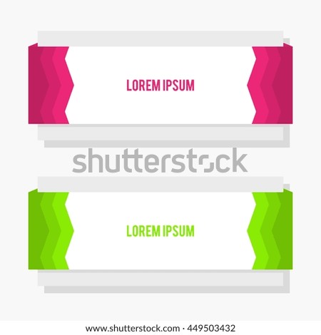 Arrow Banner template info graphic element template