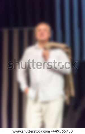 Theater play theme creative abstract blur background with bokeh effect