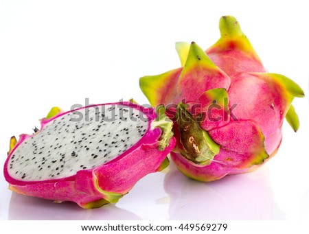 Fruit Dragon  isolated on white background selective focus