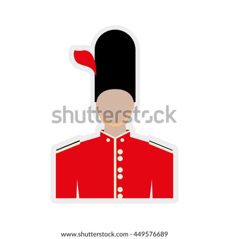 United kingdom concept represented by soldier icon. Isolated and flat illustration 