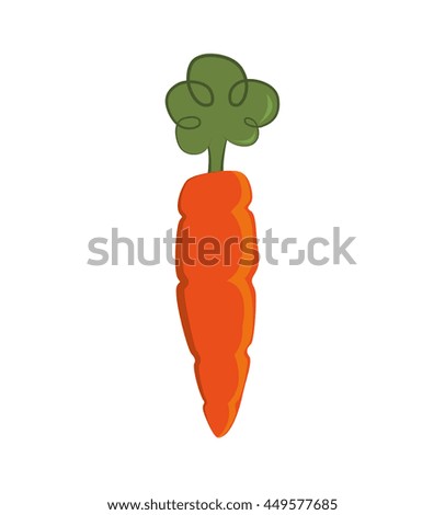 Organic and Healthy food concept represented by carrot icon. Isolated and flat illustration 