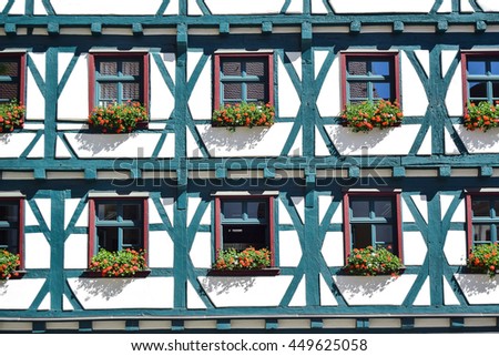 Riedlingen, Bavaria, Germany, abstract german house,half-timber house abstract