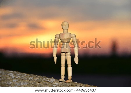 
wooden dummy and sky
Sunset

