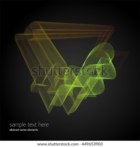 Vector abstract waves and lines background. Curvy design element. Blend effect. Desktop wallpaper.