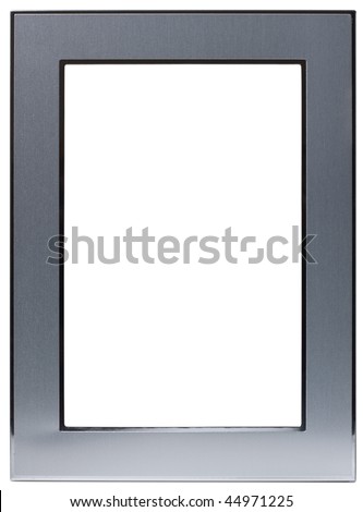 Metal photo frame isolated on the white background
