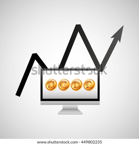 finance money economy dollar business isolated, vector illustration