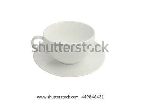 A empty cup of coffee on isolated background.