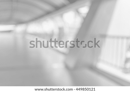 White blur abstract background of corridor from building