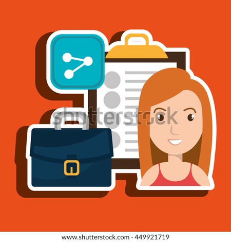 worker woman isolated icon design, vector illustration  graphic 