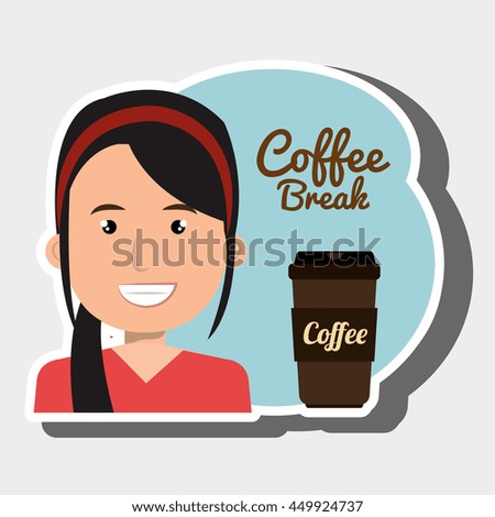 people and coffee icon design, vector illustration graphic