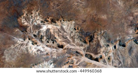 Autumn, abstract photography of the deserts of Africa from the air. aerial view of desert landscapes, Genre: Abstract Naturalism, from the abstract to the figurative, contemporary photo art
