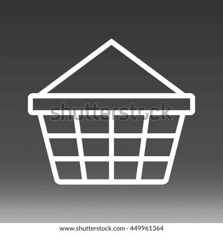 Shopping Basket Vector Icon Illustration