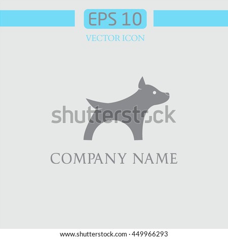 logo shelter for animals. dog icon vector