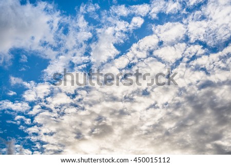 altocumulus clouds and blue sky, meteorology, cloudscape