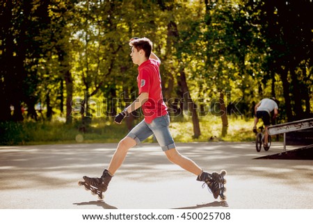 Inline roller skating