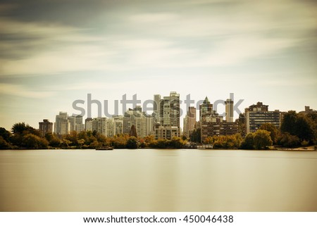Vancouver city skyline viewed from Stanley Park.