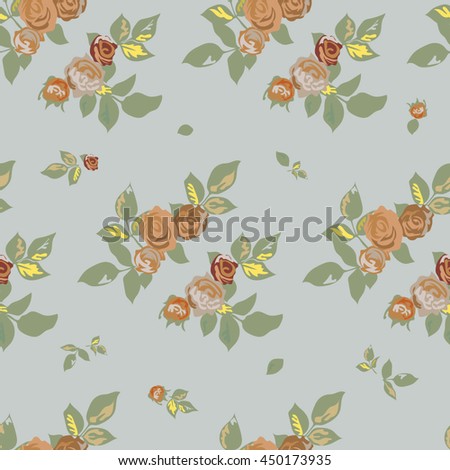 Cute Seamless Cuban Floral Pattern In Vector
