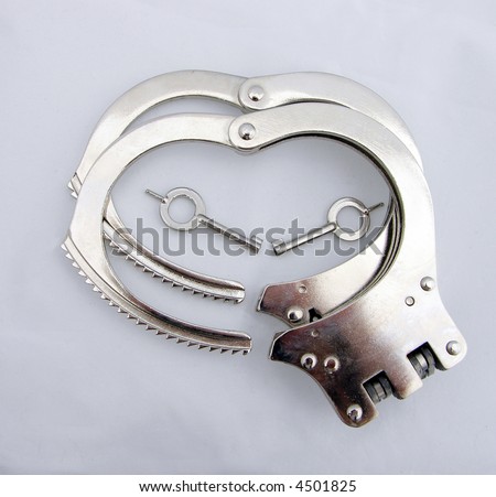 Handcuffs in the shape of an heart a wedding picture?