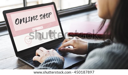 Online Shop Buy Internet Shopping Store Concept