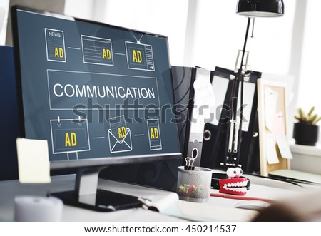 Communication Connection Social Media Technology Concept Royalty-Free Stock Photo #450214537