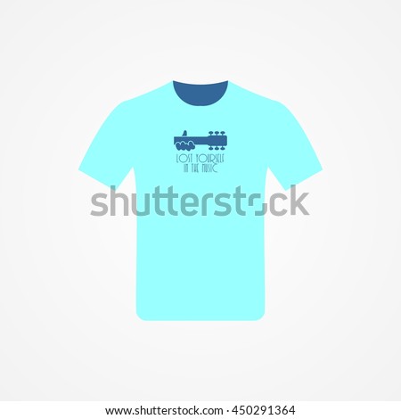 T-shirt Design with music idea vector illustration