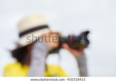 A blurred photograph Girl