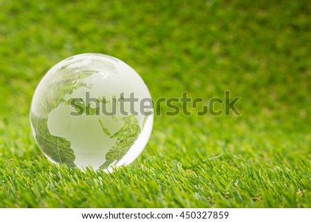 Global businesss finance on the grass