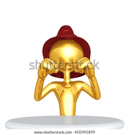 Fireman Character 3D Illustration