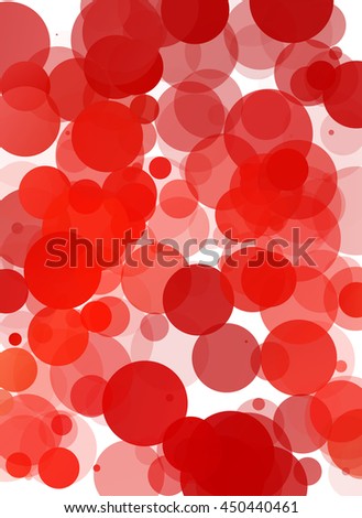 Bubbles Unique Red Bright Vector Background